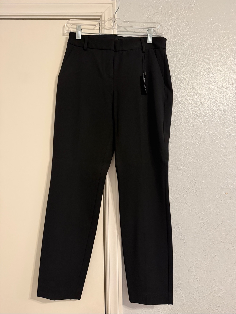 Express Columnist Stretch Black Mid-Rise Ankle Trousers
